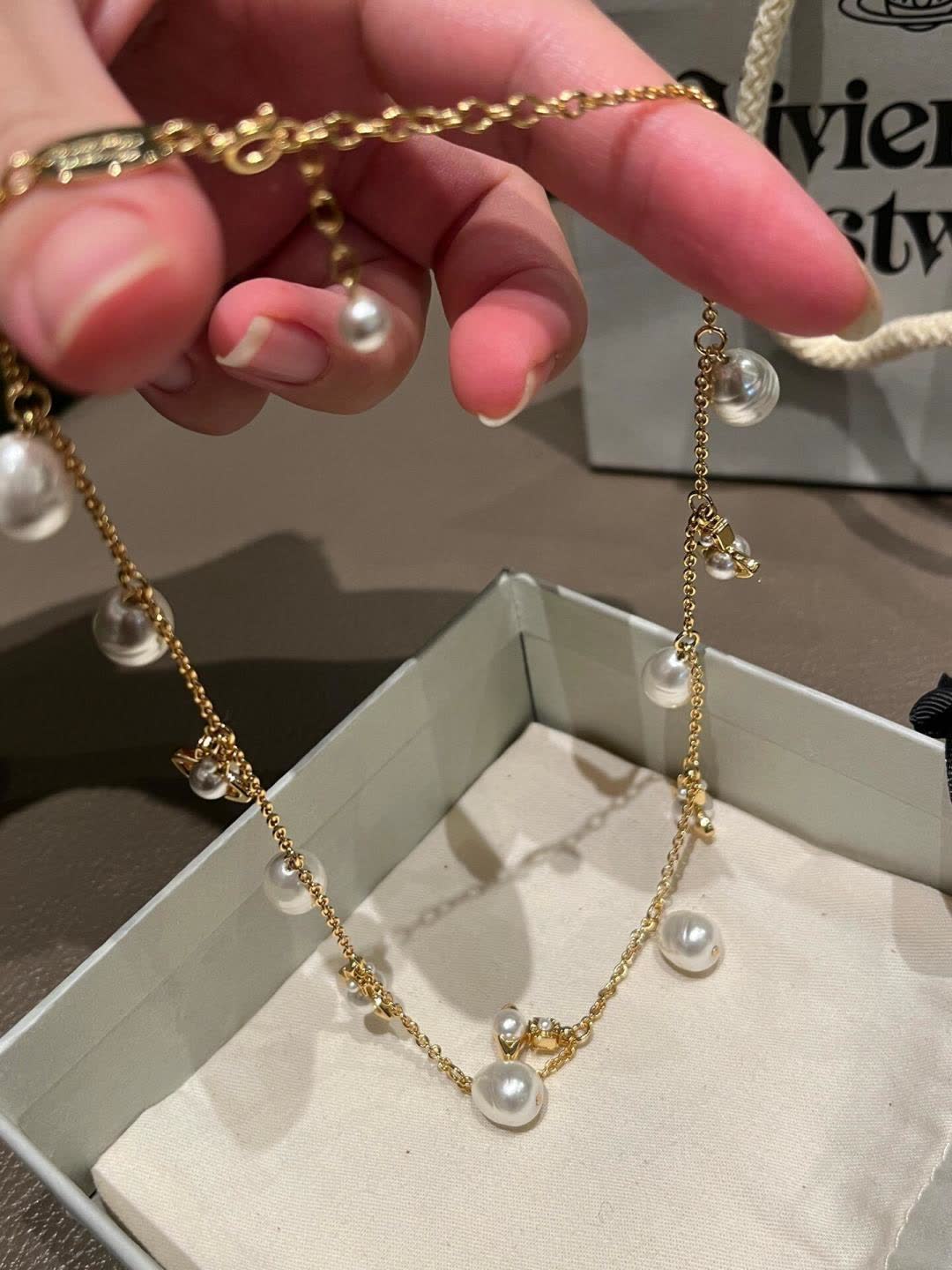 Vivienne Westwood Pearl and Bee Necklace